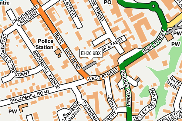 EH26 9BX map - OS OpenMap – Local (Ordnance Survey) EH26 9BX map - OS OpenMap – Local (Ordnance Survey)
