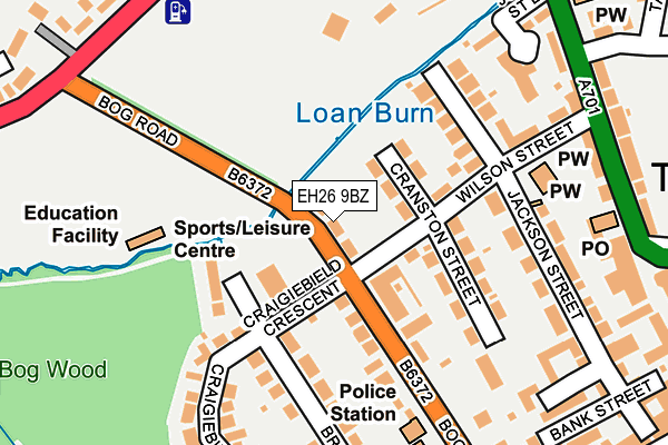 EH26 9BZ map - OS OpenMap – Local (Ordnance Survey) EH26 9BZ map - OS OpenMap – Local (Ordnance Survey)