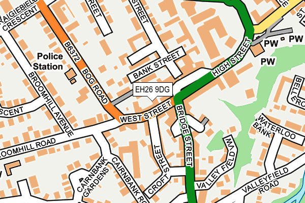 EH26 9DG map - OS OpenMap – Local (Ordnance Survey) EH26 9DG map - OS OpenMap – Local (Ordnance Survey)