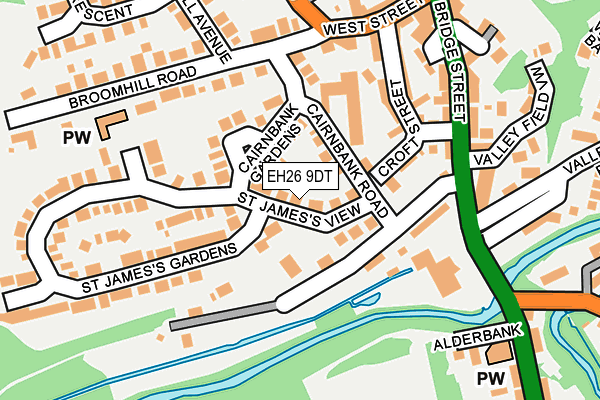 EH26 9DT map - OS OpenMap – Local (Ordnance Survey) EH26 9DT map - OS OpenMap – Local (Ordnance Survey)