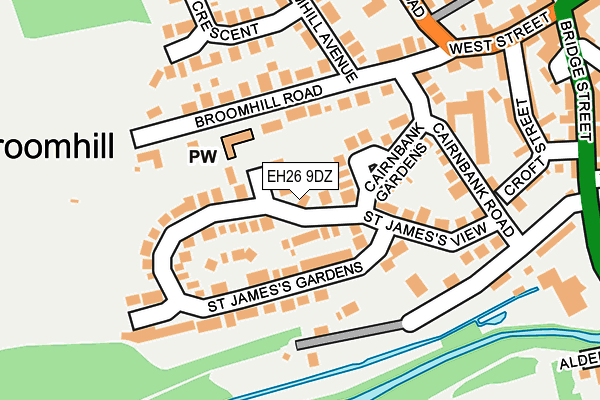 EH26 9DZ map - OS OpenMap – Local (Ordnance Survey) EH26 9DZ map - OS OpenMap – Local (Ordnance Survey)