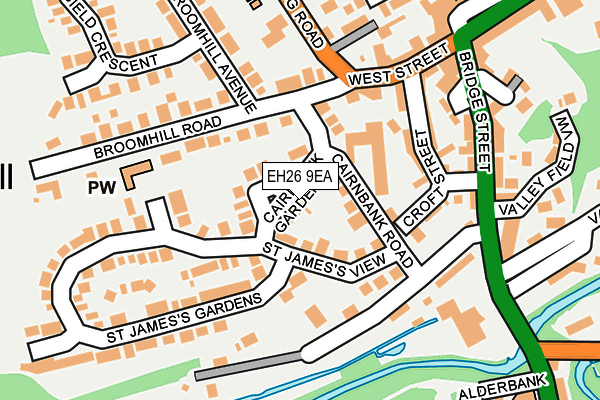 EH26 9EA map - OS OpenMap – Local (Ordnance Survey) EH26 9EA map - OS OpenMap – Local (Ordnance Survey)