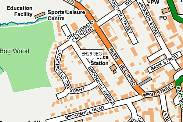 EH26 9EG map - OS OpenMap – Local (Ordnance Survey) EH26 9EG map - OS OpenMap – Local (Ordnance Survey)