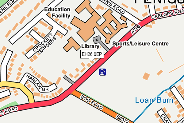 EH26 9EP map - OS OpenMap – Local (Ordnance Survey) EH26 9EP map - OS OpenMap – Local (Ordnance Survey)