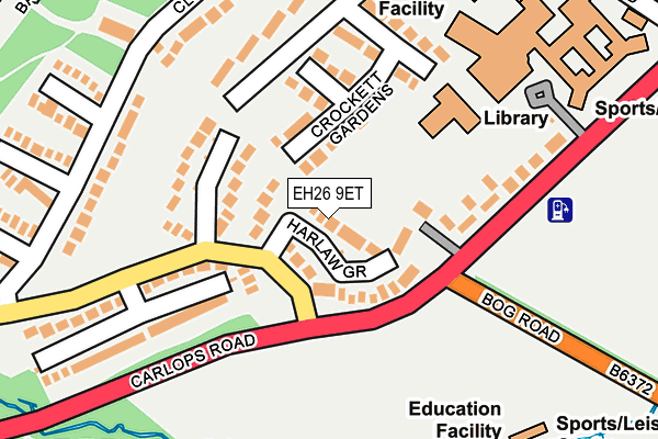 EH26 9ET map - OS OpenMap – Local (Ordnance Survey) EH26 9ET map - OS OpenMap – Local (Ordnance Survey)