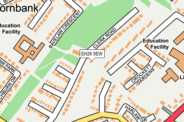 EH26 9EW map - OS OpenMap – Local (Ordnance Survey) EH26 9EW map - OS OpenMap – Local (Ordnance Survey)