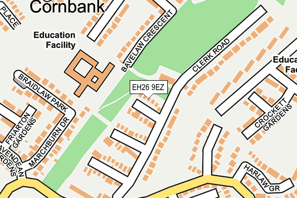 EH26 9EZ map - OS OpenMap – Local (Ordnance Survey) EH26 9EZ map - OS OpenMap – Local (Ordnance Survey)