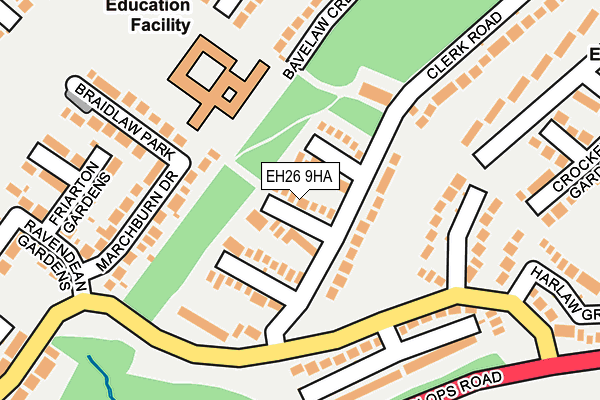 EH26 9HA map - OS OpenMap – Local (Ordnance Survey) EH26 9HA map - OS OpenMap – Local (Ordnance Survey)