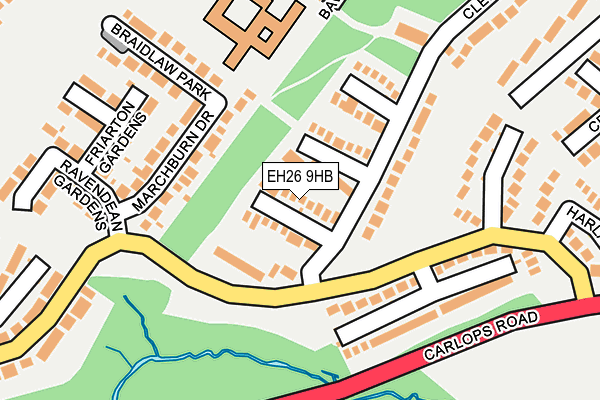 EH26 9HB map - OS OpenMap – Local (Ordnance Survey) EH26 9HB map - OS OpenMap – Local (Ordnance Survey)