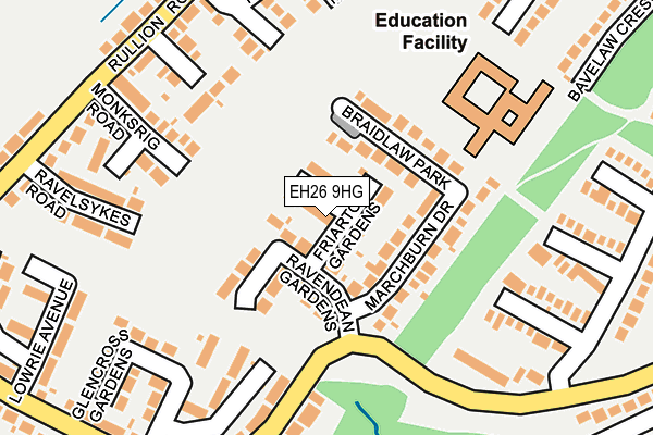 EH26 9HG map - OS OpenMap – Local (Ordnance Survey) EH26 9HG map - OS OpenMap – Local (Ordnance Survey)