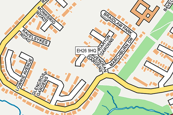 EH26 9HQ map - OS OpenMap – Local (Ordnance Survey) EH26 9HQ map - OS OpenMap – Local (Ordnance Survey)