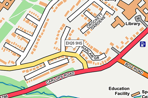 EH26 9HS map - OS OpenMap – Local (Ordnance Survey) EH26 9HS map - OS OpenMap – Local (Ordnance Survey)