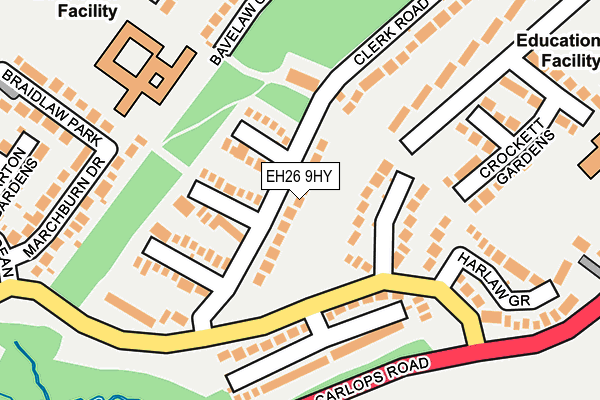 EH26 9HY map - OS OpenMap – Local (Ordnance Survey) EH26 9HY map - OS OpenMap – Local (Ordnance Survey)