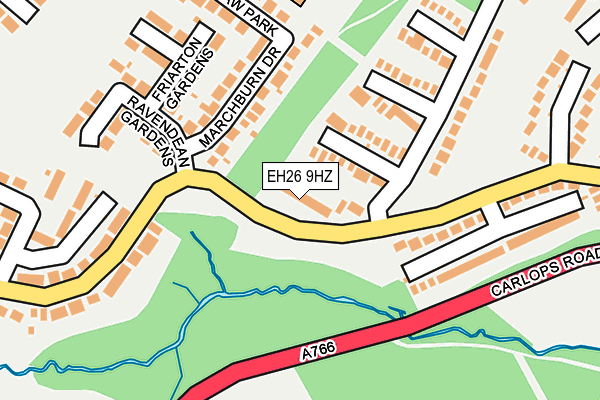 EH26 9HZ map - OS OpenMap – Local (Ordnance Survey) EH26 9HZ map - OS OpenMap – Local (Ordnance Survey)