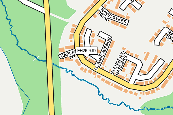 EH26 9JD map - OS OpenMap – Local (Ordnance Survey) EH26 9JD map - OS OpenMap – Local (Ordnance Survey)