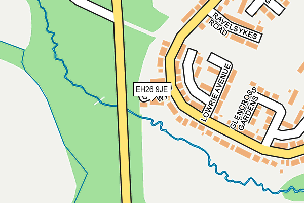 EH26 9JE map - OS OpenMap – Local (Ordnance Survey) EH26 9JE map - OS OpenMap – Local (Ordnance Survey)