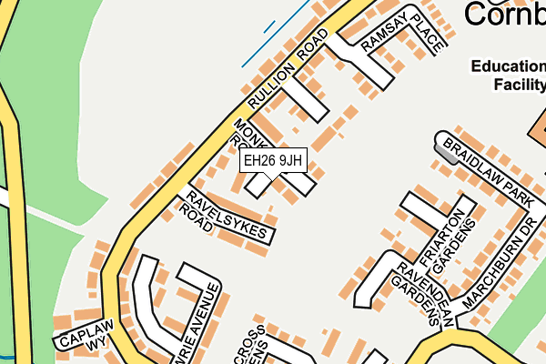 EH26 9JH map - OS OpenMap – Local (Ordnance Survey) EH26 9JH map - OS OpenMap – Local (Ordnance Survey)