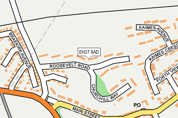 EH27 8AD map - OS OpenMap – Local (Ordnance Survey) EH27 8AD map - OS OpenMap – Local (Ordnance Survey)
