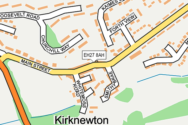 EH27 8AH map - OS OpenMap – Local (Ordnance Survey) EH27 8AH map - OS OpenMap – Local (Ordnance Survey)