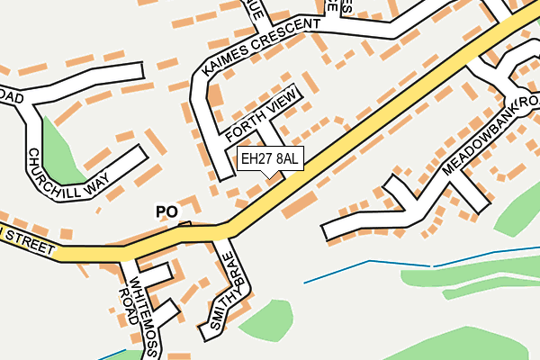 EH27 8AL map - OS OpenMap – Local (Ordnance Survey) EH27 8AL map - OS OpenMap – Local (Ordnance Survey)