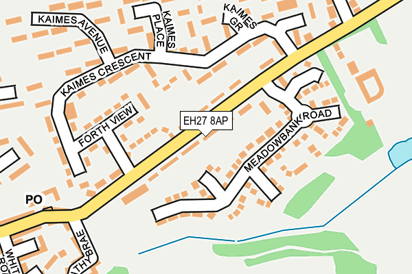 EH27 8AP map - OS OpenMap – Local (Ordnance Survey) EH27 8AP map - OS OpenMap – Local (Ordnance Survey)