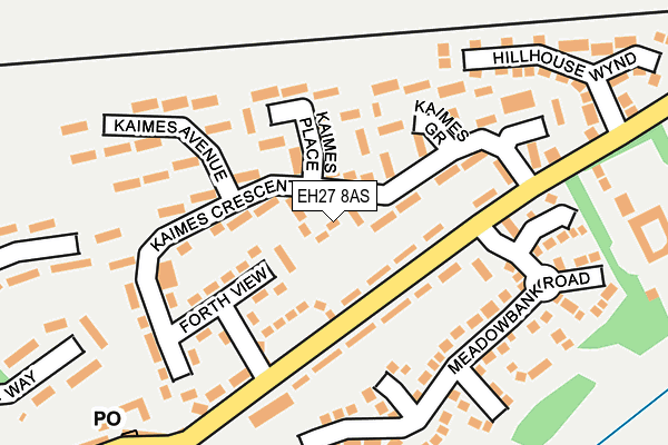 EH27 8AS map - OS OpenMap – Local (Ordnance Survey) EH27 8AS map - OS OpenMap – Local (Ordnance Survey)