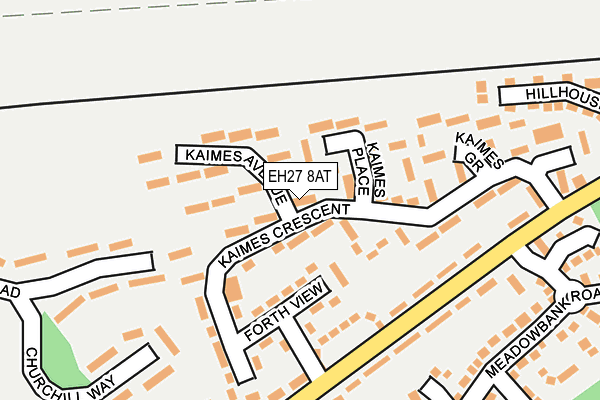 EH27 8AT map - OS OpenMap – Local (Ordnance Survey) EH27 8AT map - OS OpenMap – Local (Ordnance Survey)