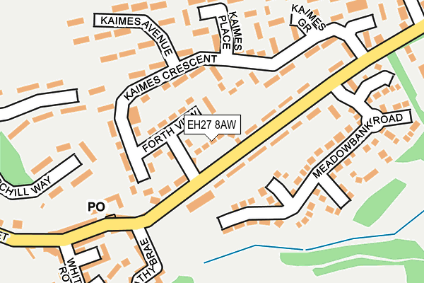 EH27 8AW map - OS OpenMap – Local (Ordnance Survey) EH27 8AW map - OS OpenMap – Local (Ordnance Survey)