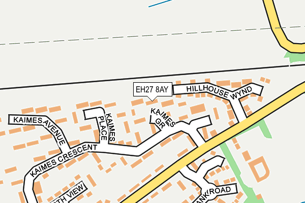 EH27 8AY map - OS OpenMap – Local (Ordnance Survey) EH27 8AY map - OS OpenMap – Local (Ordnance Survey)