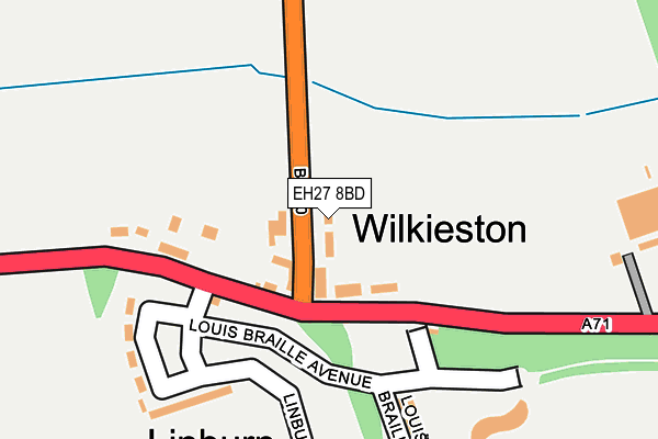 EH27 8BD map - OS OpenMap – Local (Ordnance Survey) EH27 8BD map - OS OpenMap – Local (Ordnance Survey)