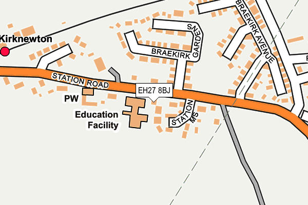 EH27 8BJ map - OS OpenMap – Local (Ordnance Survey) EH27 8BJ map - OS OpenMap – Local (Ordnance Survey)