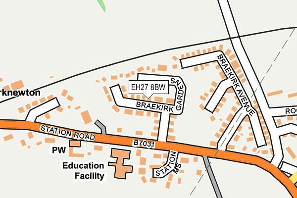 EH27 8BW map - OS OpenMap – Local (Ordnance Survey) EH27 8BW map - OS OpenMap – Local (Ordnance Survey)