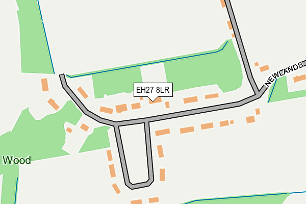 EH27 8LR map - OS OpenMap – Local (Ordnance Survey) EH27 8LR map - OS OpenMap – Local (Ordnance Survey)