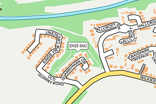 EH28 8AG map - OS OpenMap – Local (Ordnance Survey) EH28 8AG map - OS OpenMap – Local (Ordnance Survey)