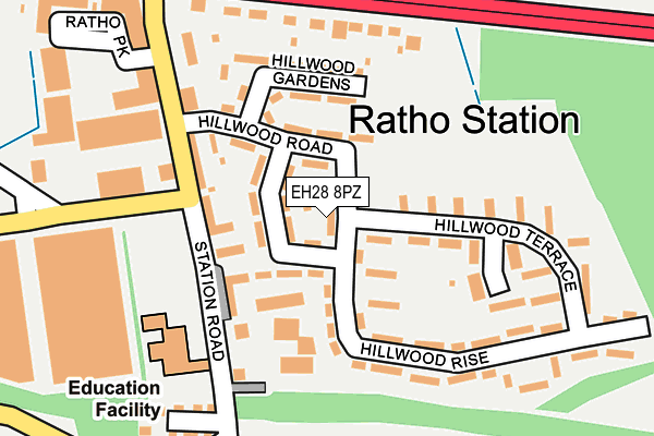 EH28 8PZ map - OS OpenMap – Local (Ordnance Survey) EH28 8PZ map - OS OpenMap – Local (Ordnance Survey)