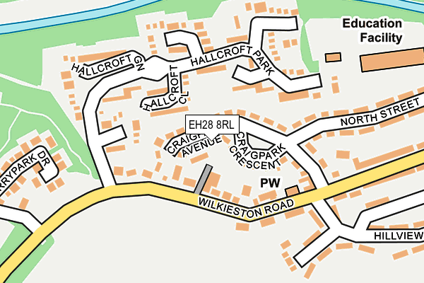 EH28 8RL map - OS OpenMap – Local (Ordnance Survey) EH28 8RL map - OS OpenMap – Local (Ordnance Survey)
