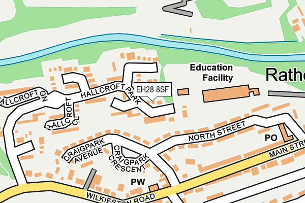 EH28 8SF map - OS OpenMap – Local (Ordnance Survey) EH28 8SF map - OS OpenMap – Local (Ordnance Survey)