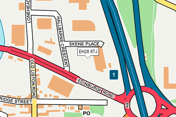 EH28 8TJ map - OS OpenMap – Local (Ordnance Survey) EH28 8TJ map - OS OpenMap – Local (Ordnance Survey)