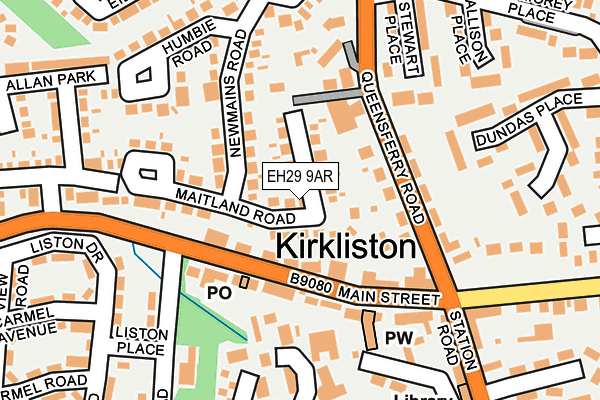 EH29 9AR map - OS OpenMap – Local (Ordnance Survey) EH29 9AR map - OS OpenMap – Local (Ordnance Survey)