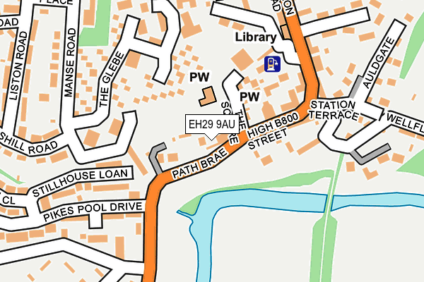 EH29 9AU map - OS OpenMap – Local (Ordnance Survey) EH29 9AU map - OS OpenMap – Local (Ordnance Survey)