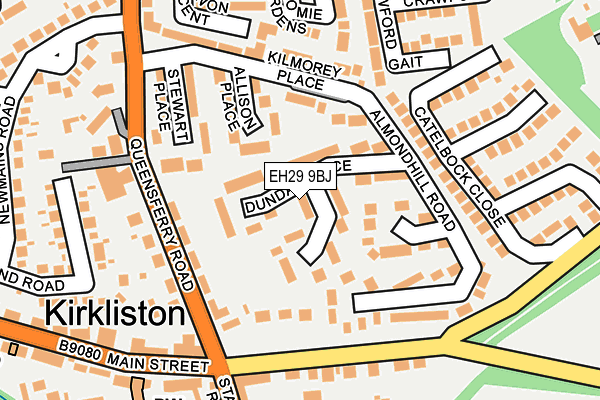 EH29 9BJ map - OS OpenMap – Local (Ordnance Survey) EH29 9BJ map - OS OpenMap – Local (Ordnance Survey)