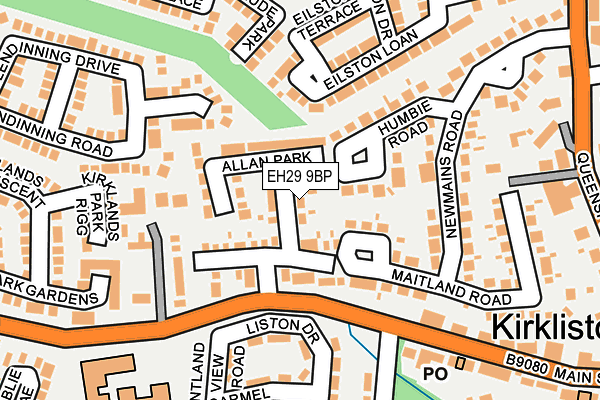 EH29 9BP map - OS OpenMap – Local (Ordnance Survey) EH29 9BP map - OS OpenMap – Local (Ordnance Survey)
