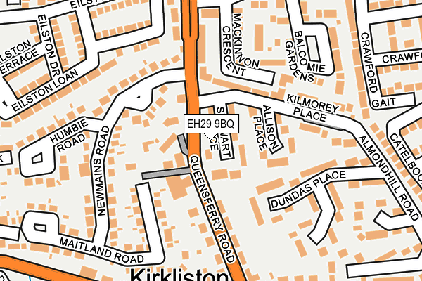 EH29 9BQ map - OS OpenMap – Local (Ordnance Survey) EH29 9BQ map - OS OpenMap – Local (Ordnance Survey)
