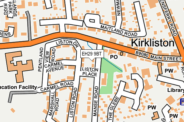 EH29 9BT map - OS OpenMap – Local (Ordnance Survey) EH29 9BT map - OS OpenMap – Local (Ordnance Survey)