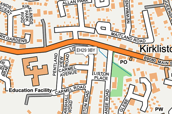 EH29 9BY map - OS OpenMap – Local (Ordnance Survey) EH29 9BY map - OS OpenMap – Local (Ordnance Survey)