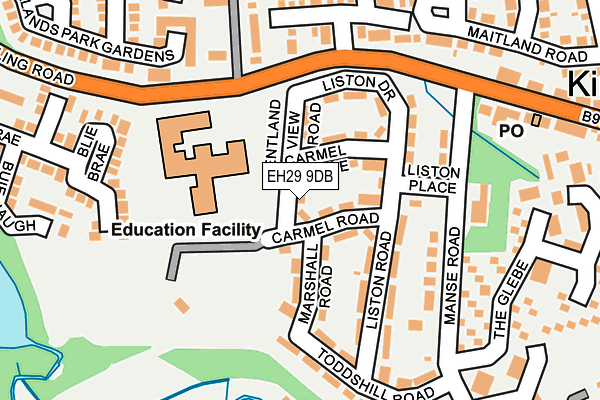 EH29 9DB map - OS OpenMap – Local (Ordnance Survey) EH29 9DB map - OS OpenMap – Local (Ordnance Survey)