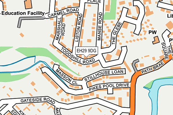 EH29 9DG map - OS OpenMap – Local (Ordnance Survey) EH29 9DG map - OS OpenMap – Local (Ordnance Survey)