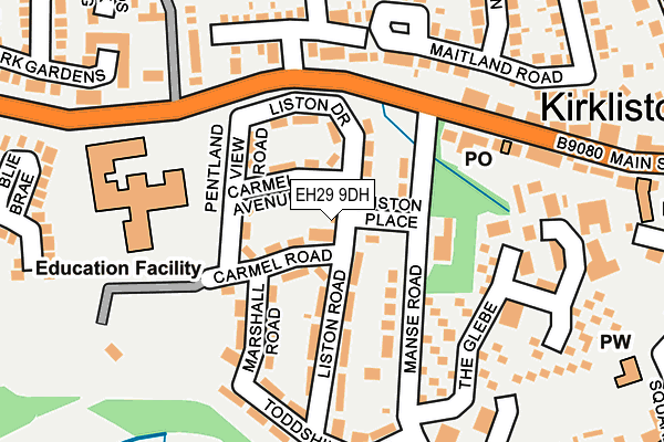 EH29 9DH map - OS OpenMap – Local (Ordnance Survey) EH29 9DH map - OS OpenMap – Local (Ordnance Survey)