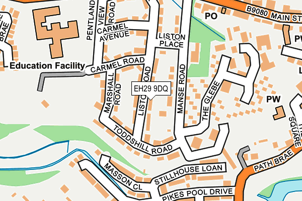 EH29 9DQ map - OS OpenMap – Local (Ordnance Survey) EH29 9DQ map - OS OpenMap – Local (Ordnance Survey)