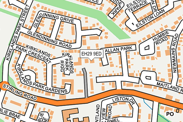 EH29 9ED map - OS OpenMap – Local (Ordnance Survey) EH29 9ED map - OS OpenMap – Local (Ordnance Survey)
